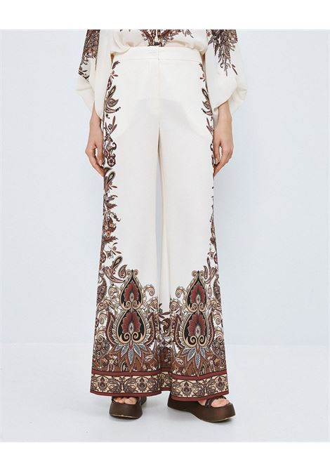 Pantaloni a gamba larga stampati ACCESS fashion | 63-5072-0049CHOCO